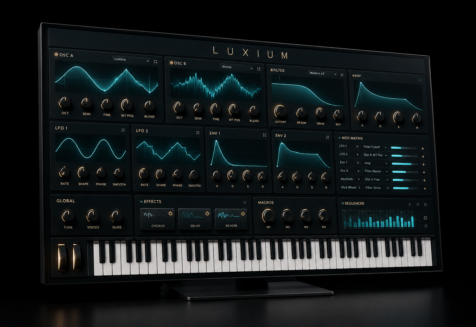 Luxium synthesizer interface